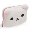 plush bag, compact bag, bear bag, toiletry bag