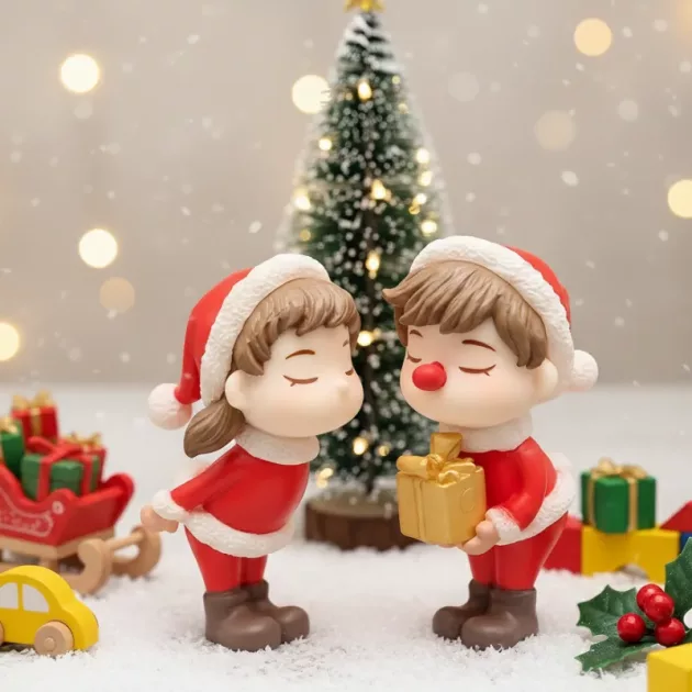 christmas miniature, christmas figurines, miniature christmas ornaments, santa claus figurine