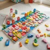 wooden montessori toy, educational toy, busy board, preschool toy