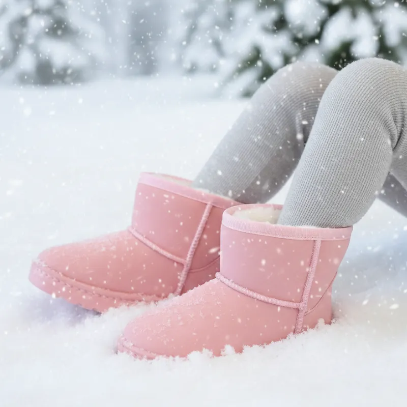 ankle boots, plush lining boots, winter shoes, kids winter boots