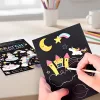 glow in dark paper, scratch paper, scratch art paper, black scratch art paper