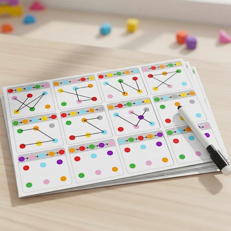 color tracking, color dot game, dot card game