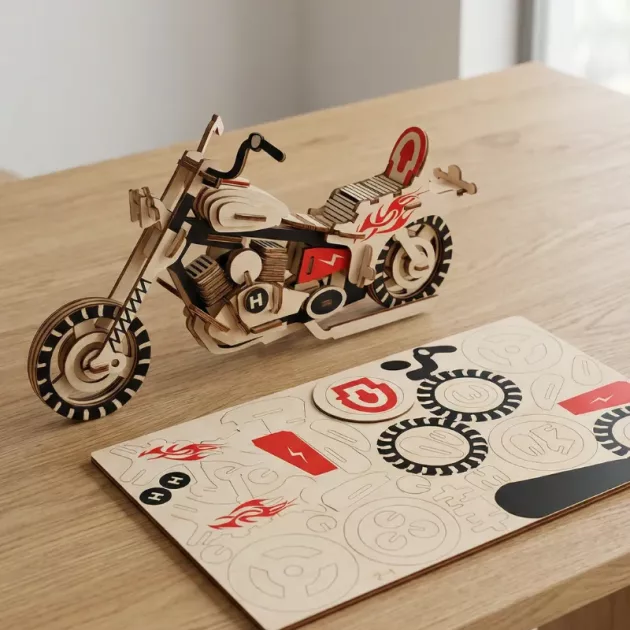 3d wooden puzzle, car building blocks