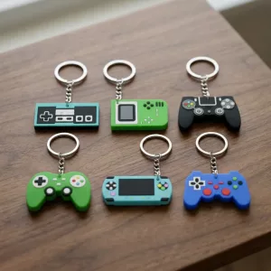 Portachiavi controller videogiochi, set da 6 pezzi