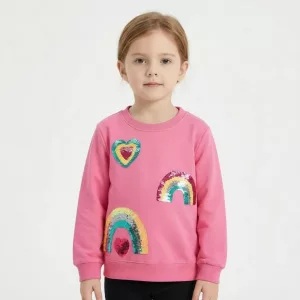 Felpa in Cotone a Maniche Lunghe per Bambini