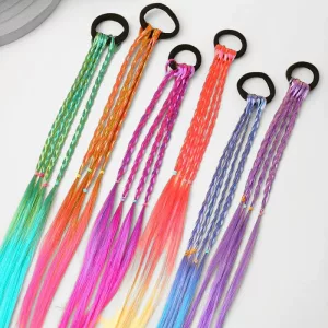 Set di 6 Elastici con Trecce Colorate per Bambini