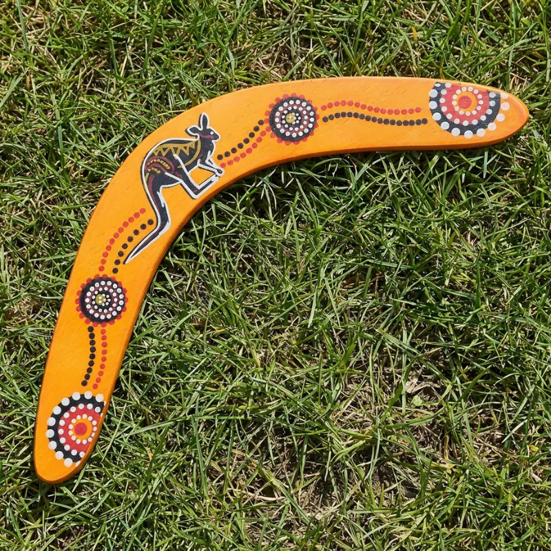 Boomerang di legno con canguro per bambini