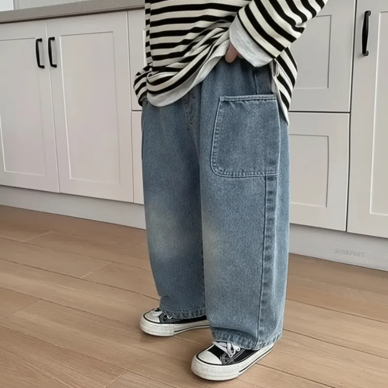 wide leg denim pants, cotton denim pants, cotton cargo pants