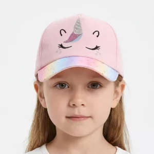 Carinissimo berretto da baseball in cotone con unicorno per bambini
