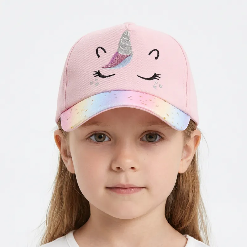 Carinissimo berretto da baseball in cotone con unicorno per bambini