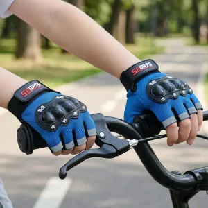 Guanti da ciclismo imbottiti senza dita per bambini