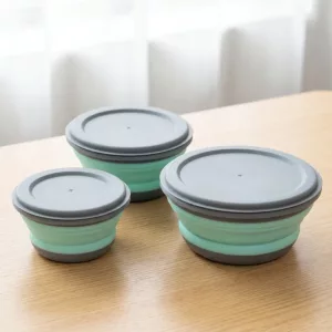 Set da 3 contenitori pranzo portatili e pieghevoli per bambini