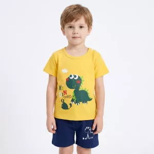 Completo estivo carino in cotone con T-shirt e pantaloncini per bambini