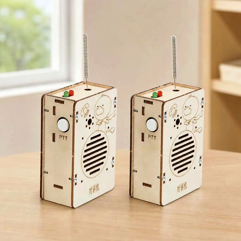 3d wooden puzzle, walkie-talkie building blocks