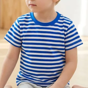 T-shirt Estiva a Righe in Cotone per Bambini