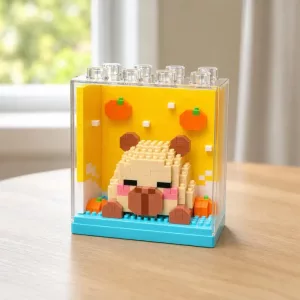 Set di blocchi da costruzione con modelli di animali, simpatico giocattolo da assemblare per bambini