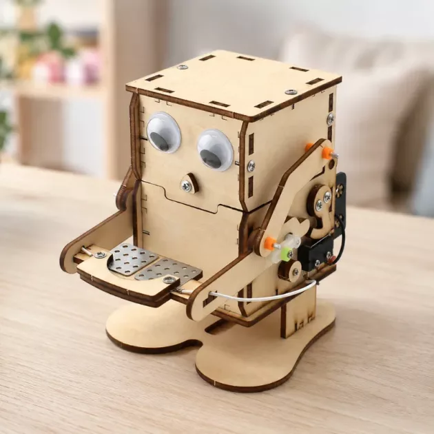 diy wooden robot
