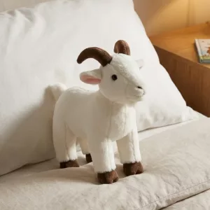 Simpatico peluche a forma di capra in piedi per bambini