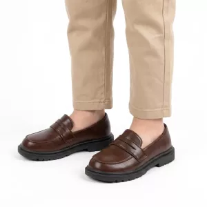 Mocassini eleganti morbidi per bambini, scarpe slip-on alla moda con punta rotonda