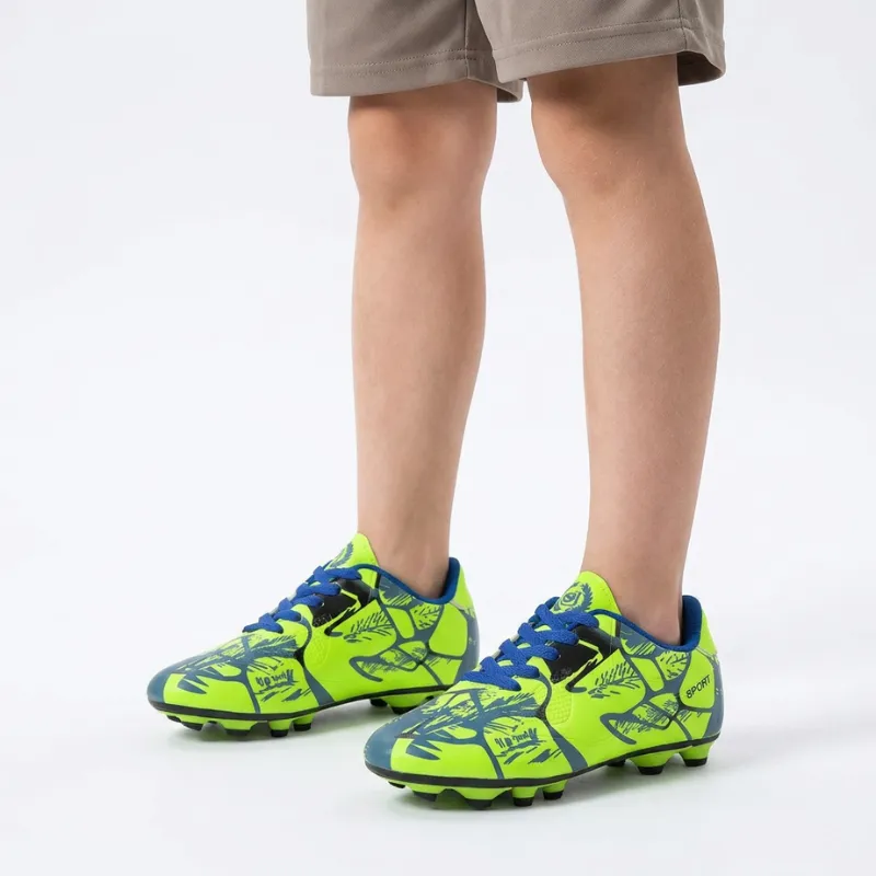 Scarpe da calcio colorate per bambini, sneakers ultraleggere con tacchetti