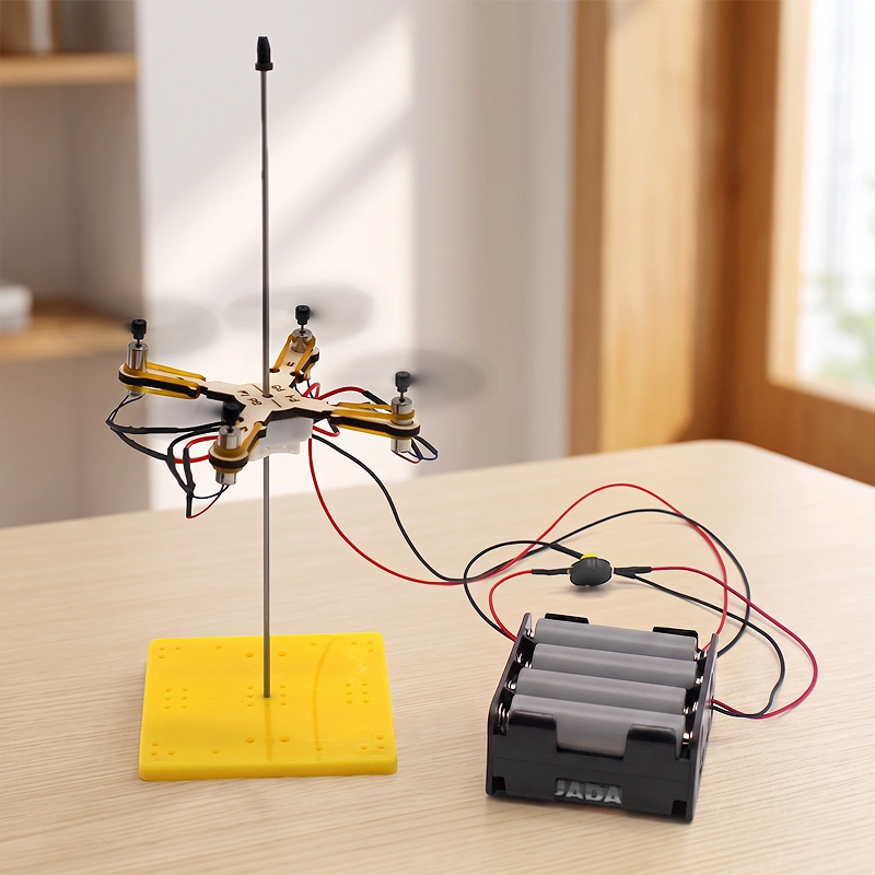 Kit fai-da-te per assemblare un modello di drone in legno, giocattolo scientifico STEM per bambini