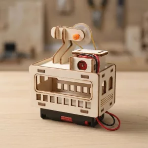 Kit fai da te in legno per assemblare una funivia panoramica, giocattolo educativo per bambini