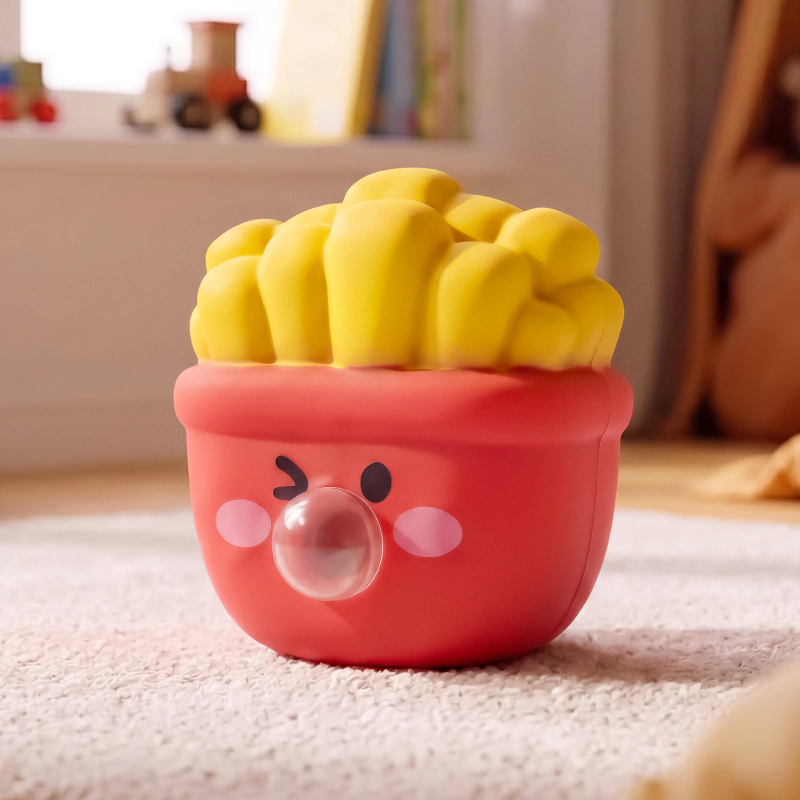Giocattolo fidget antistress in silicone carino a forma di cibo da spremere per bambini