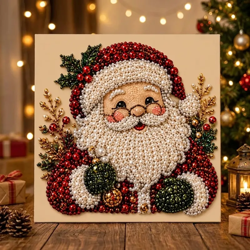 Kit artistico natalizio fai da te con perle diamantate per bambini