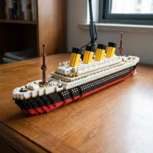 Giocattolo di costruzione con blocchi modello Titanic nave da crociera da assemblare per bambini
