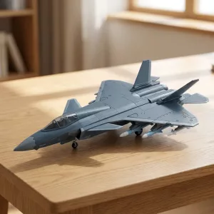 Giocattolo fai-da-te di montaggio con blocchi da costruzione modello aereo jet da combattimento per bambini