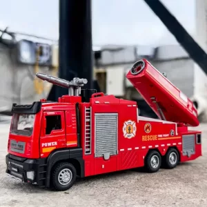 Modellino giocattolo di camion dei pompieri con suoni e luci per bambini